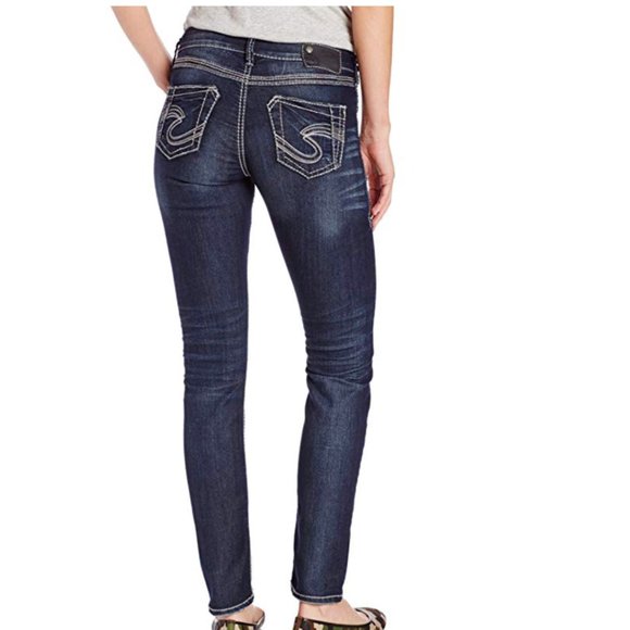 NEW Silver Jeans Tuesday Mid Rise Skinny Jean 25 - Picture 2 of 7